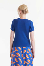 Load image into Gallery viewer, S/S Bow Embellished Sweater - Blue
