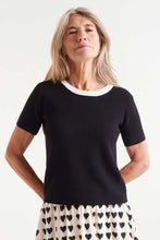 Load image into Gallery viewer, S/S Contrast Sweater - Black
