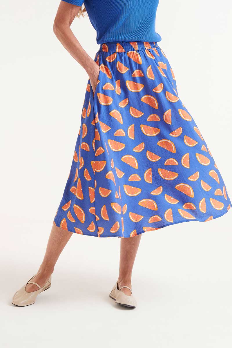 Citrus Print Skirt