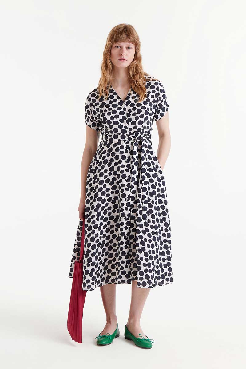 Compania Fantastica Polka Dot Dress - Black/White