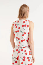 Load image into Gallery viewer, Cherry Print Tailored Vest
