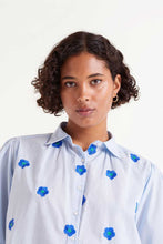 Load image into Gallery viewer, Short Sleeve Embroidered Floral Print Shirt
