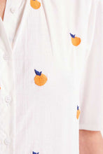 Load image into Gallery viewer, Short Sleeve Embroidered Citrus Print Shirt
