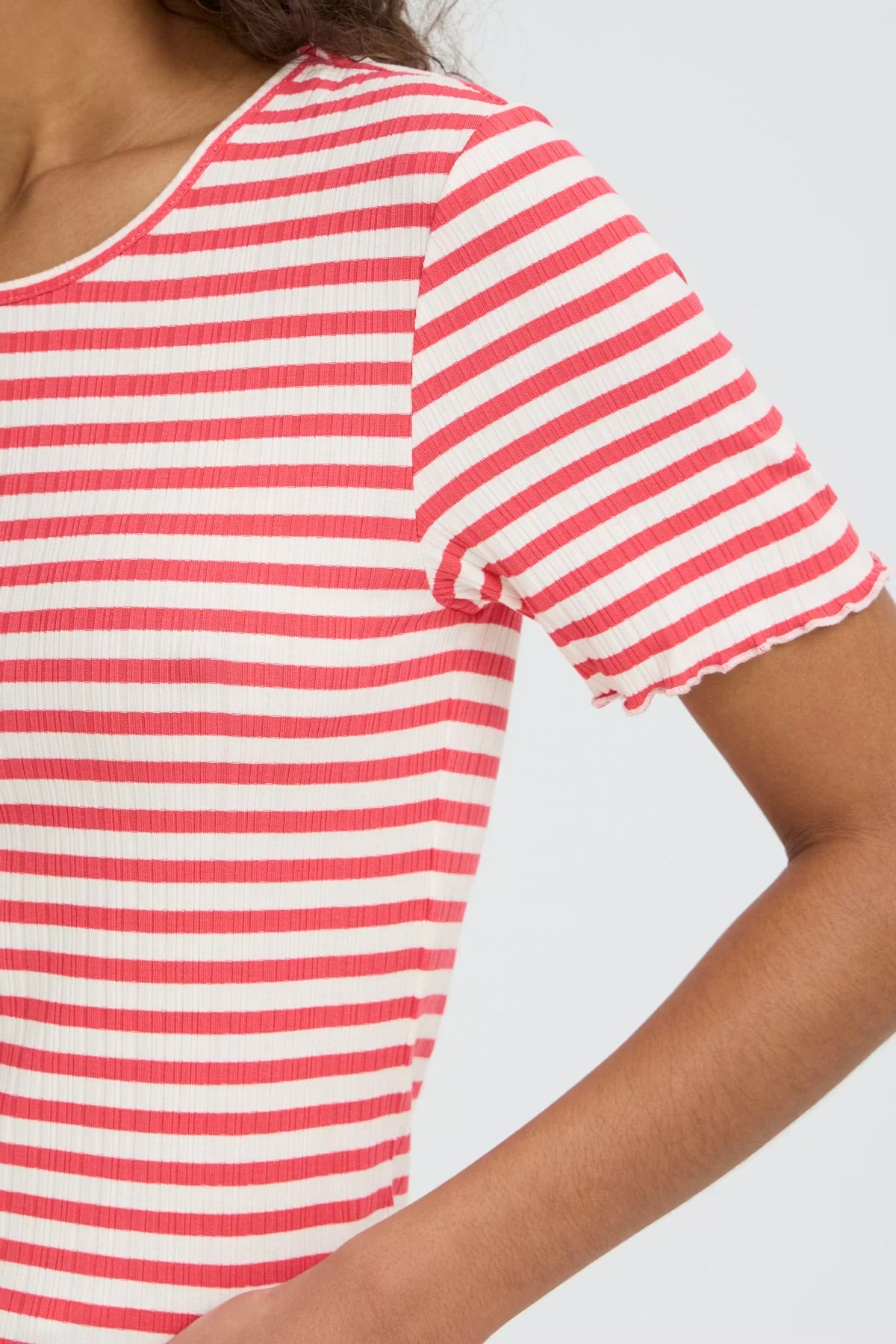 Rib S/S Stripe Tee (two colors)