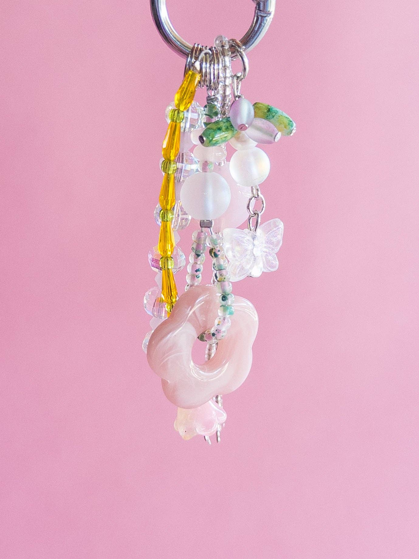 Beaded Butterfly Garden Bag Charm