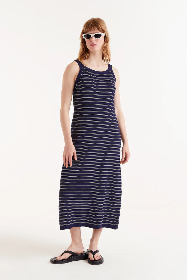 Striped Knit Sweater Dress