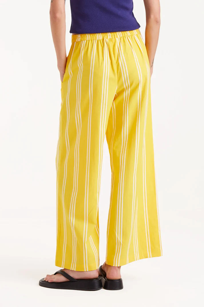 Yellow Stripe Straight Trousers