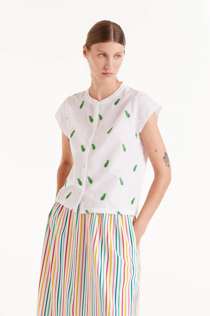 Embroidered Pinapple Shirt