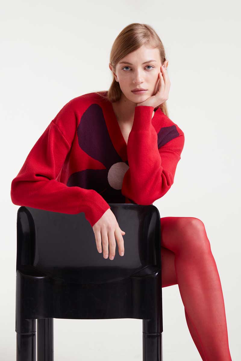 Flower Sweater - Red