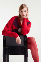 Load image into Gallery viewer, Flower Sweater - Red
