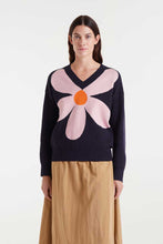 Load image into Gallery viewer, Flower Sweater - Navy
