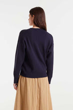 Load image into Gallery viewer, Flower Sweater - Navy
