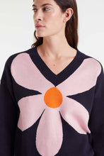 Load image into Gallery viewer, Flower Sweater - Navy
