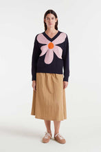 Load image into Gallery viewer, Flower Sweater - Navy
