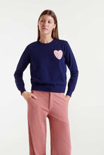 Load image into Gallery viewer, Heart Emroidery Sweater - Navy
