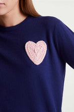 Load image into Gallery viewer, Heart Emroidery Sweater - Navy
