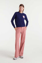 Load image into Gallery viewer, Heart Emroidery Sweater - Navy
