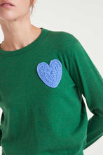 Load image into Gallery viewer, Heart Emroidery Sweater - Green
