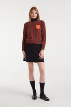 Load image into Gallery viewer, Heart Emroidery Sweater - Brown
