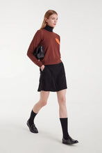 Load image into Gallery viewer, Heart Emroidery Sweater - Brown
