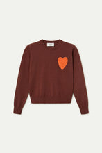 Load image into Gallery viewer, Heart Emroidery Sweater - Brown
