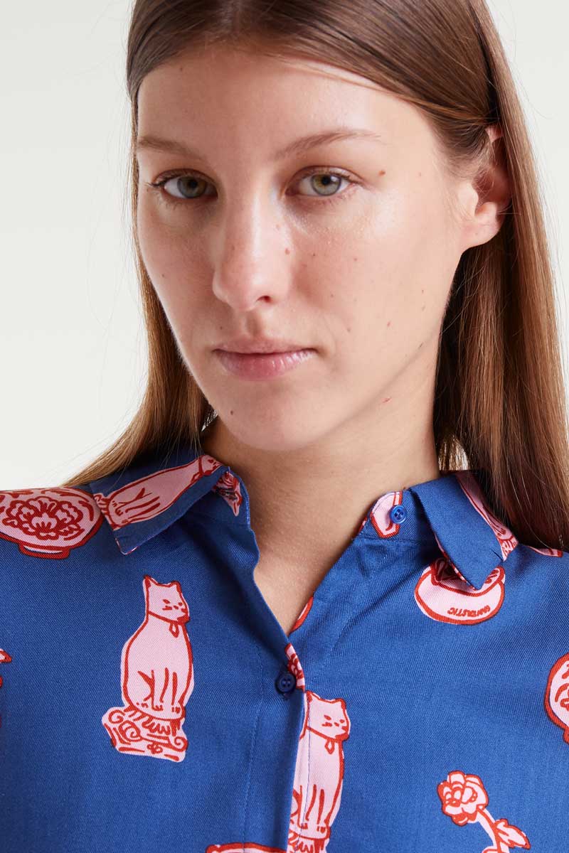 Printed Cat Shirt