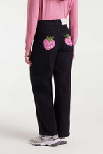 Load image into Gallery viewer, Strawberry Patch Pocket Black Denim
