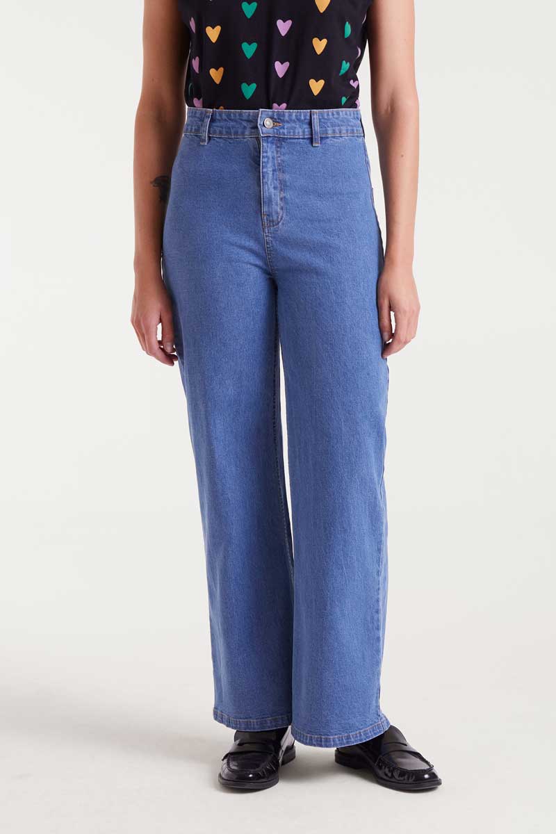 Heart Patch Pocket Denim