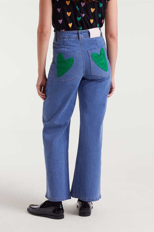 Heart Patch Pocket Denim