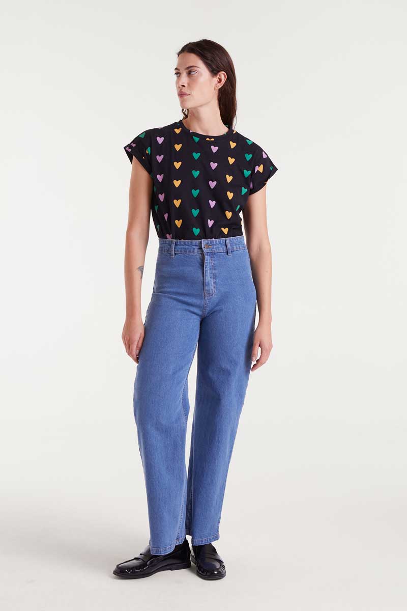 Heart Patch Pocket Denim