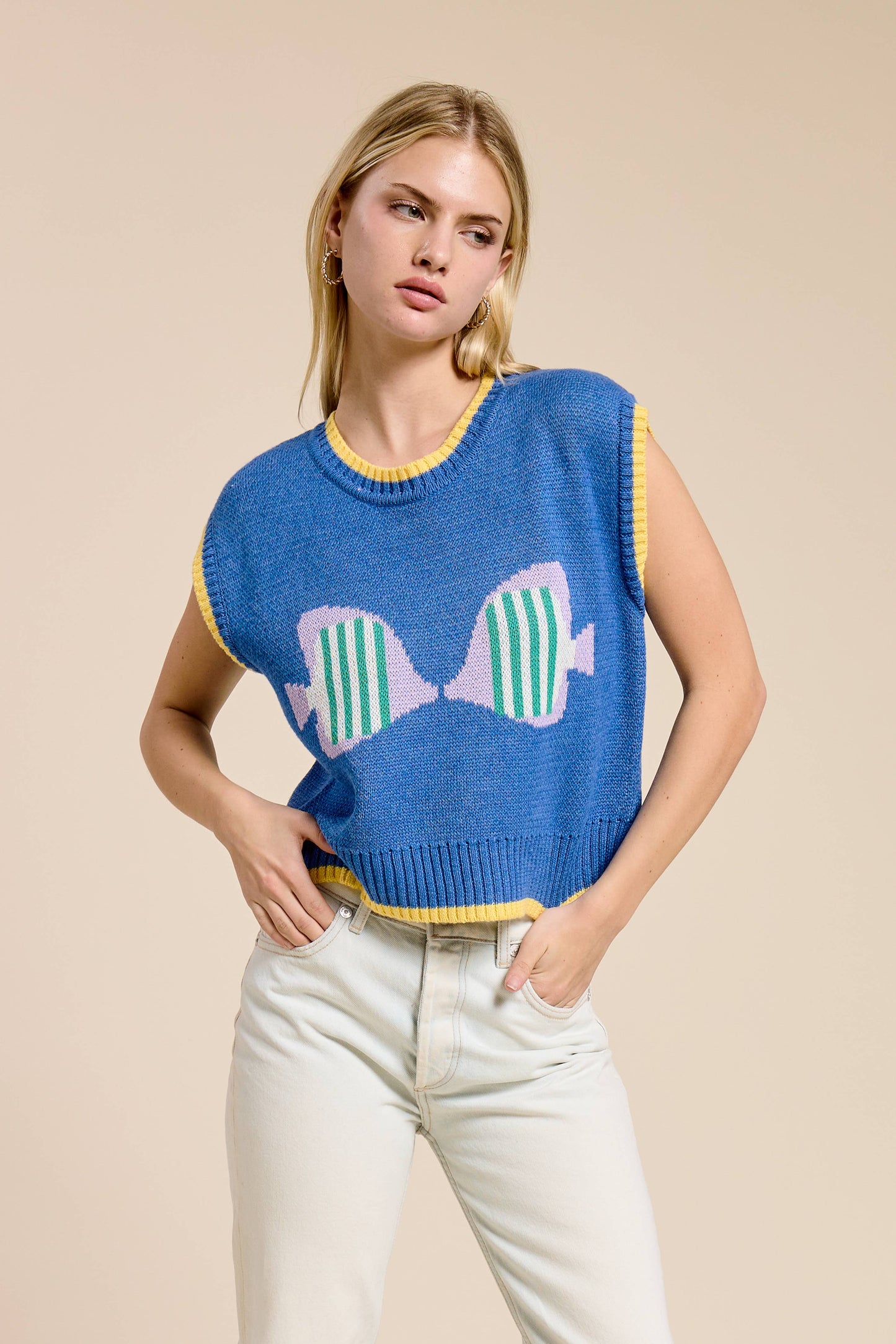 Deep Sea Sweater Vest Top