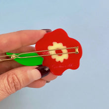 Load image into Gallery viewer, Red Flower - Hair Clip
