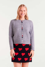 Load image into Gallery viewer, Multi-Colored Button Cardigan Sweater - Grey
