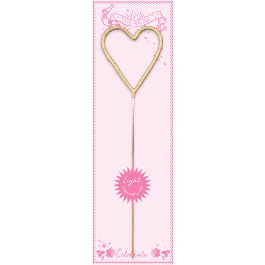 Big 8" Gold Heart Wand Candle - Bon Bon
