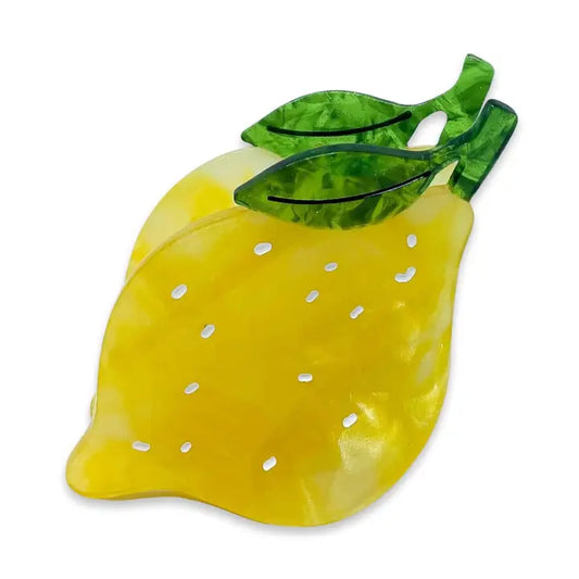 Midi Lemon Hair Claw Clip