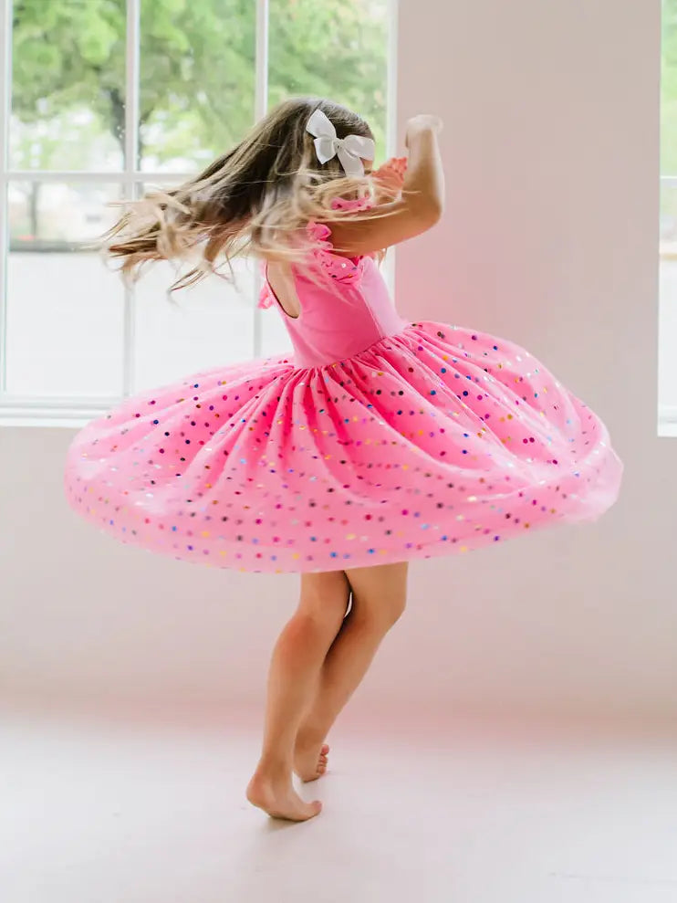 Olivia Dress Pink Confetti