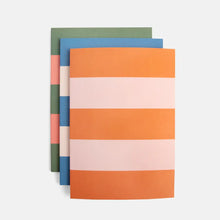 Load image into Gallery viewer, Multi Stripe Set of 3 Notebooks
