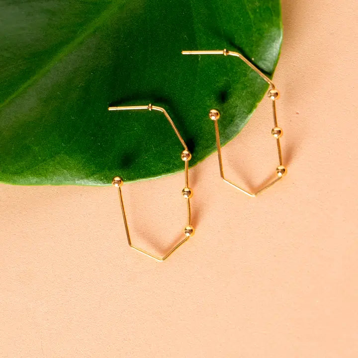 Dot To Dot Hoops - 18K Gold Plated