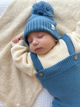 Load image into Gallery viewer, High-Waisted Knit Suspenders - Denim Blue
