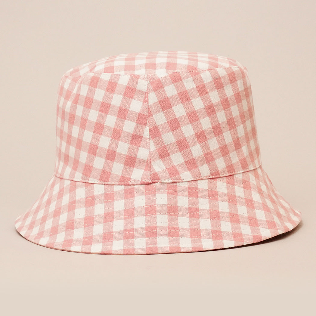 Gingham Reversible Bucket Hat - Several Colors