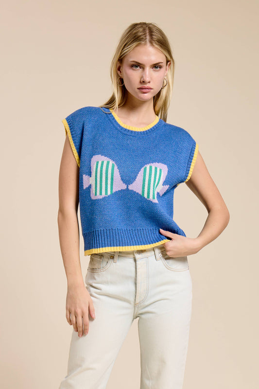Deep Sea Sweater Vest Top