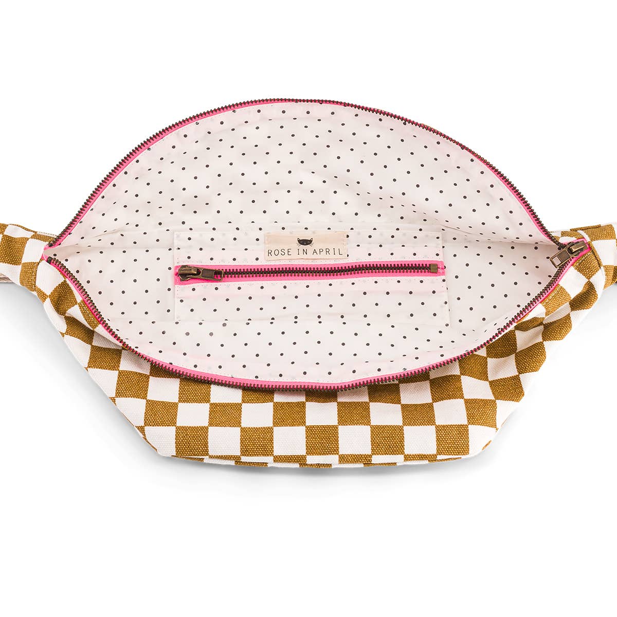 Women's Bum Bag - Checkered Board Caramel