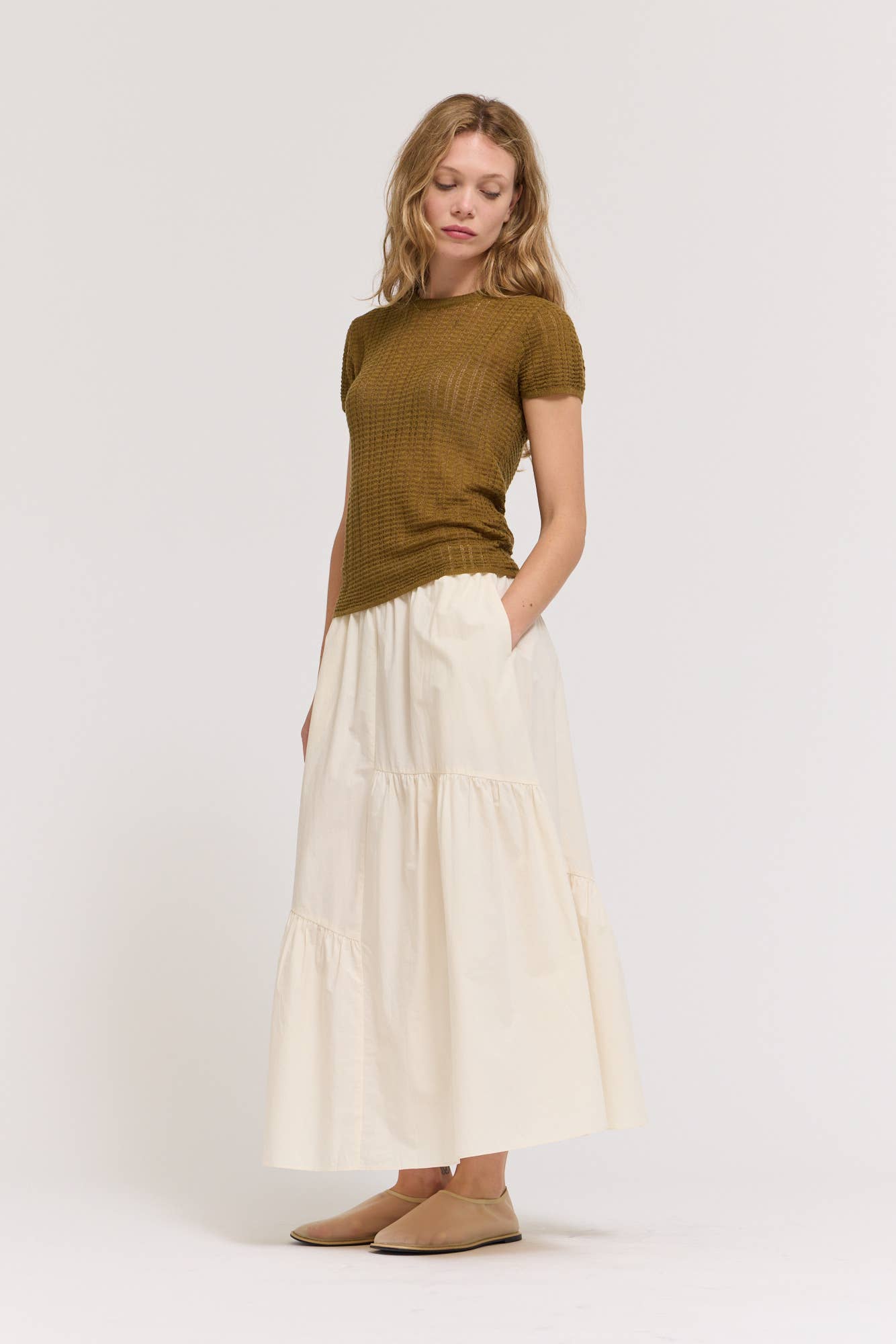 Pointelle Knit Tee