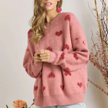 Load image into Gallery viewer, Lovely Heart Sweater - Pink/Red
