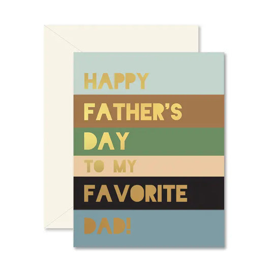 Colorblock Father's Day Favorite Dad Greeting Card