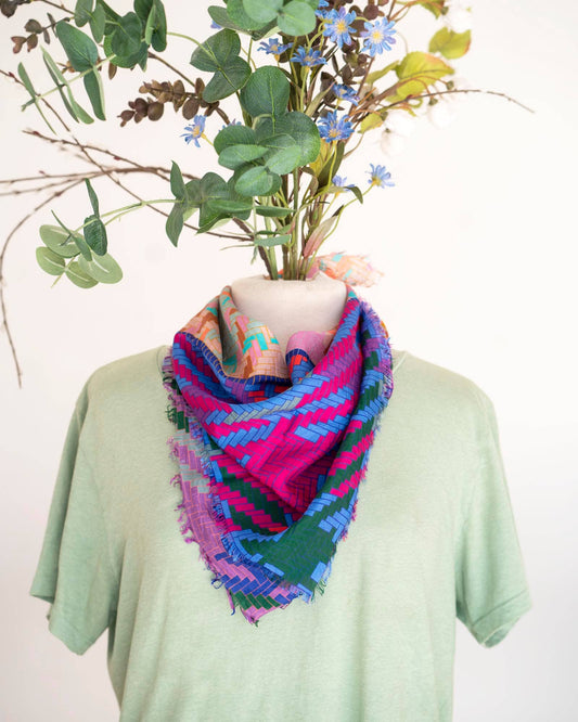 Summer in the Desert Tartan & Tweed - Silk Bandana Scarf
