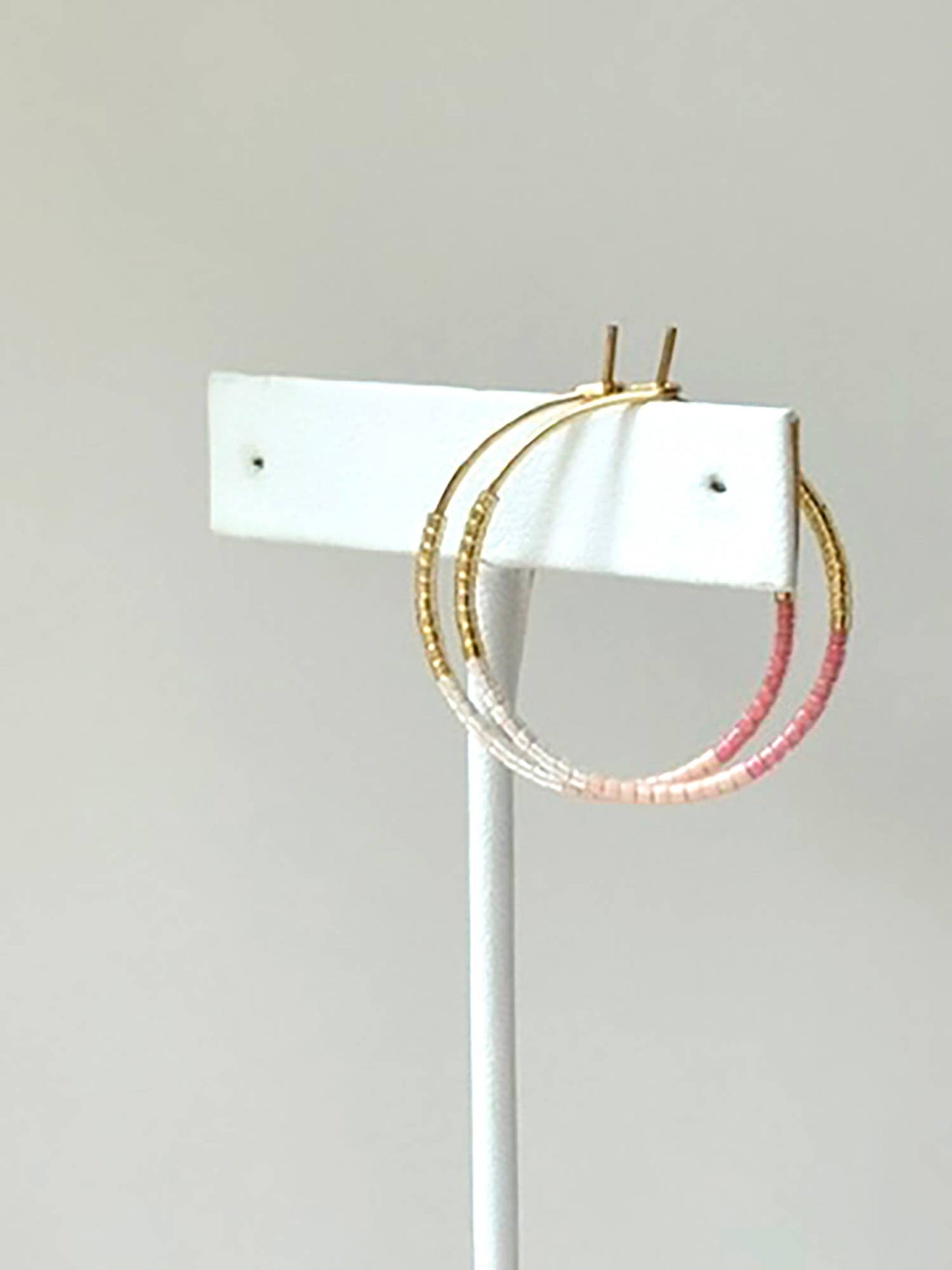 Pink Ombre Hoops | Spring Hoop Earrings