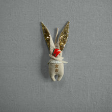 Load image into Gallery viewer, Mini Bowie Bunny, Cotton-Filled Ornament
