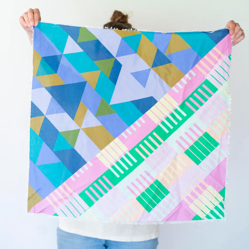 Spring in the Mountains - Shapes - Pure Silk Bandana Scarf