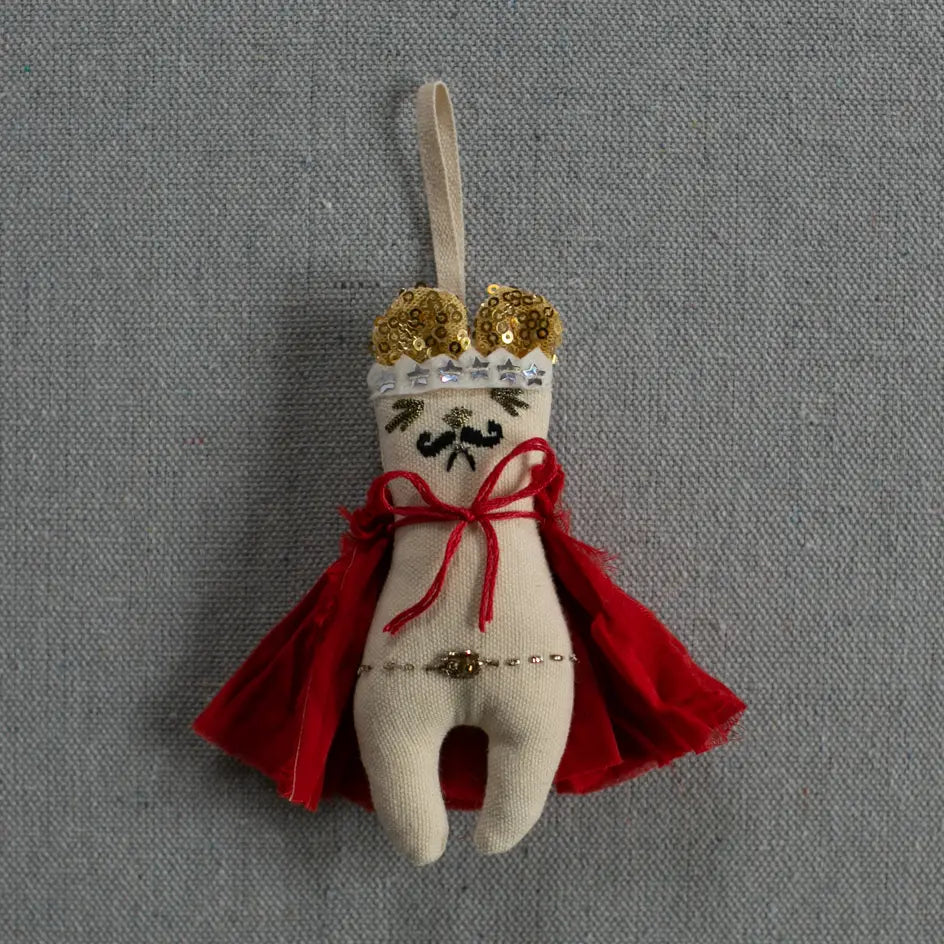 Freddie Mercury Mouse, Cotton Ornament